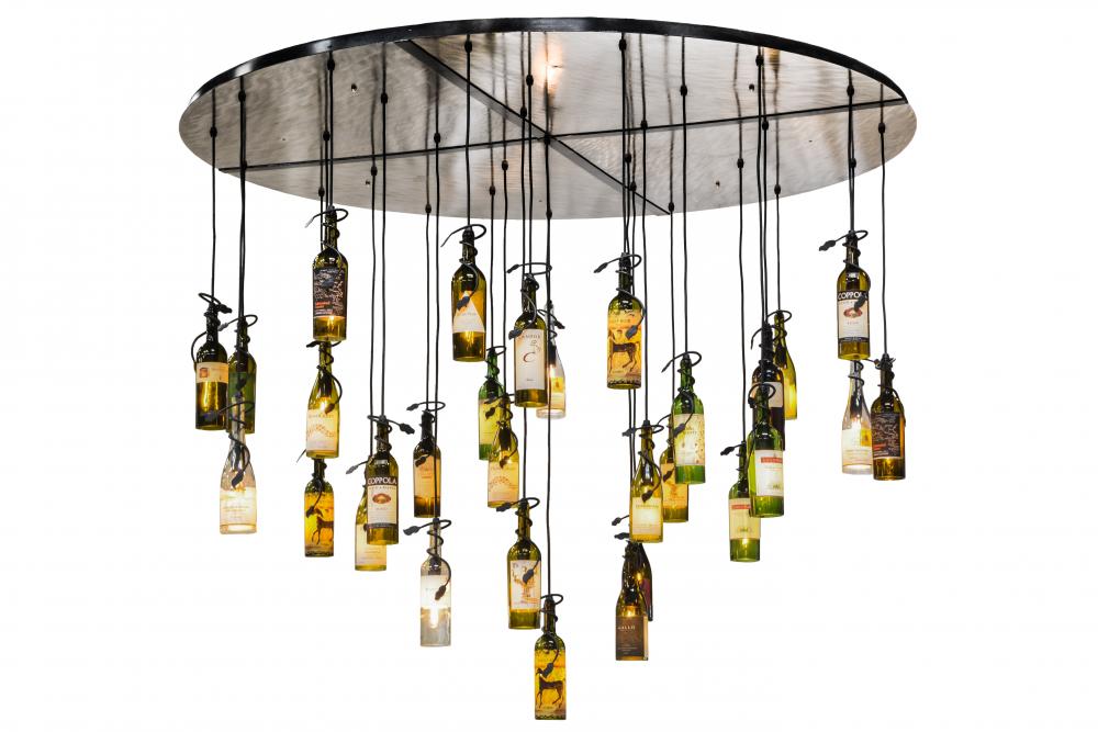 72&#34;W Tuscan Vineyard 30 Wine Bottle Cascading Pendant