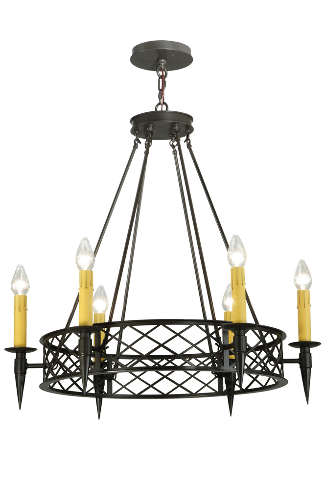 33&#34; Wide Topridge 6 LT Chandelier