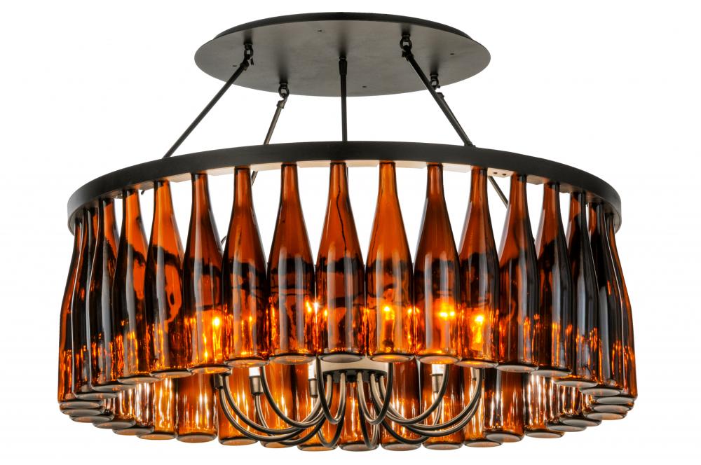 38&#34; Wide Tuscan Vineyard Estate 36 Wine Bottle Chandelier