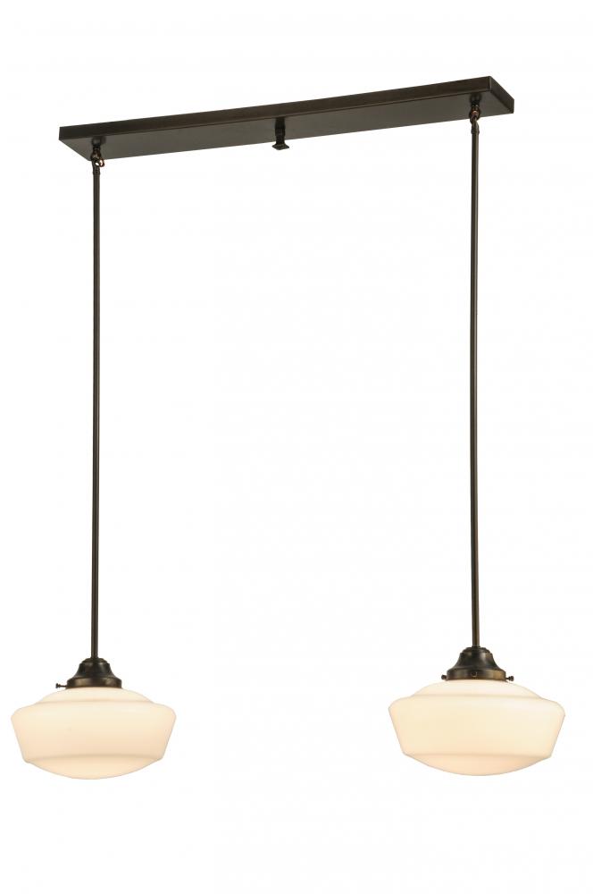 41&#34; Long Revival Schoolhouse 2 Light Island Pendant