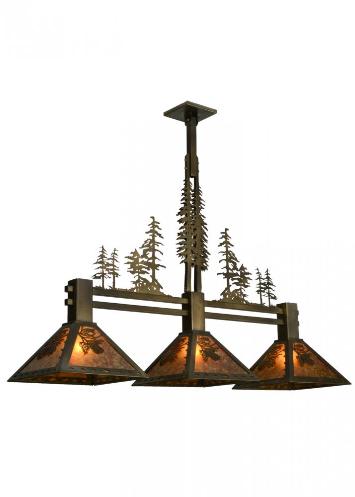 45&#34; Long Tall Pines 3 Light Island Pendant