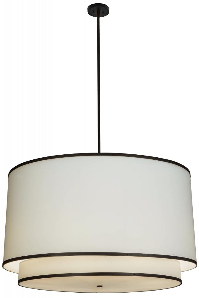 48&#34;W Cilindro White 2 Tier Textrene Pendant