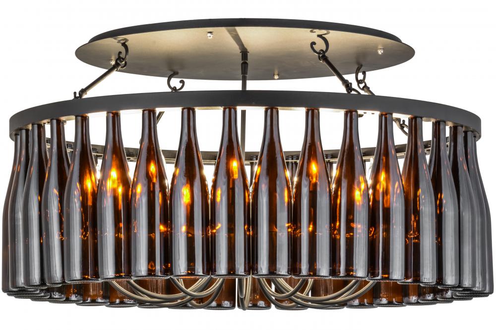 38&#34;W Tuscan Vineyard Estate 36 Wine Bottle Chandelier