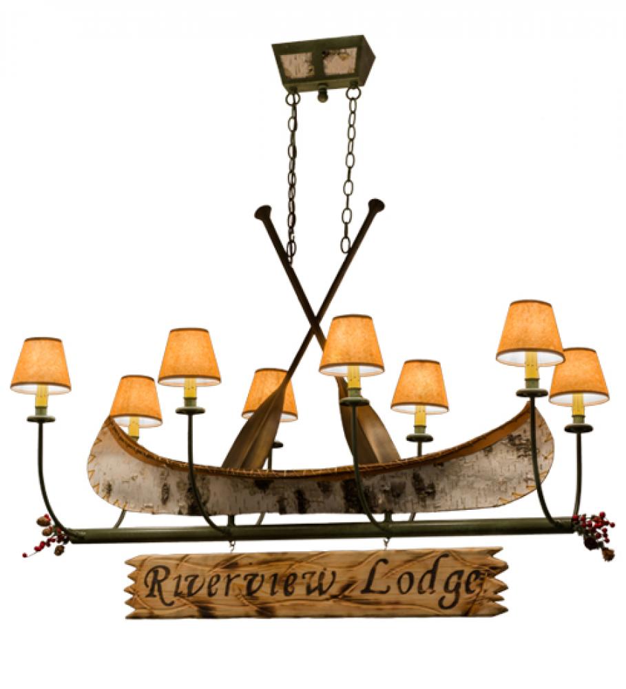 52&#34;L Personalized Canoe 8 LT Oblong Chandelier