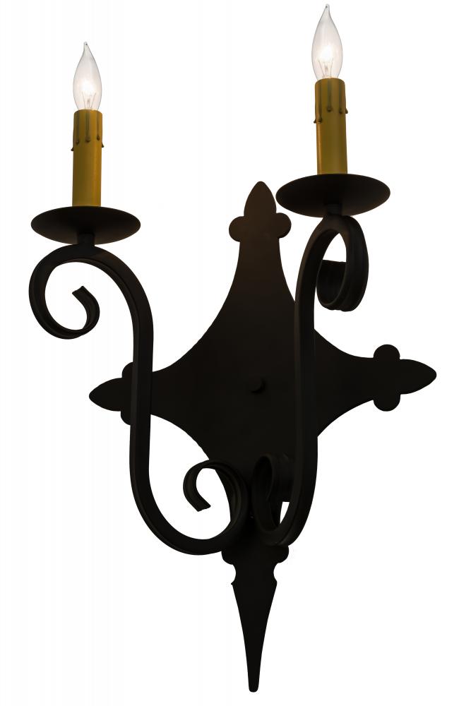 12&#34; Wide Angelique 2 Light Wall Sconce