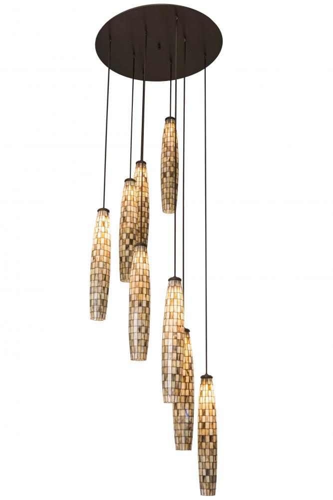 48&#34; Wide Checkers 8 Light Cascading Pendant