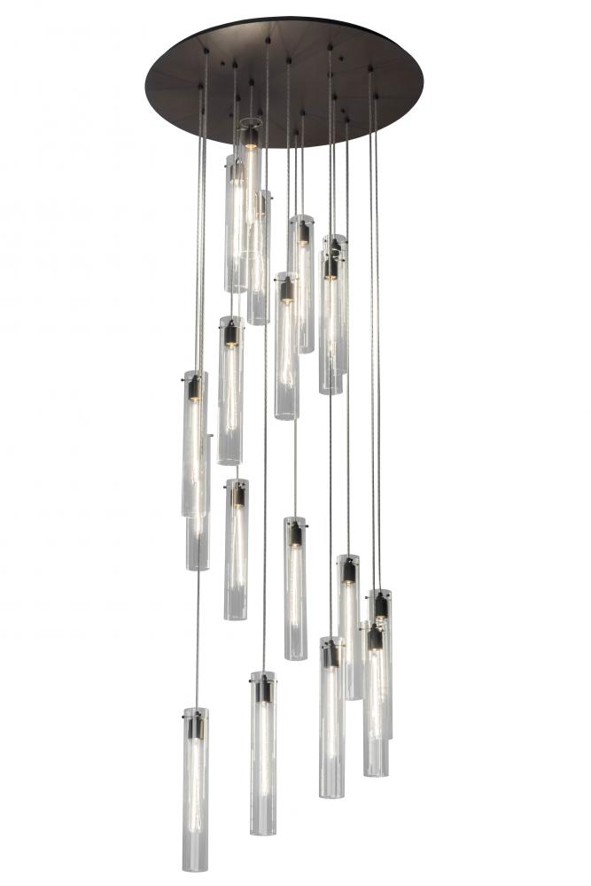 36&#34;W Cilindro 18 LT Cascading Pendant