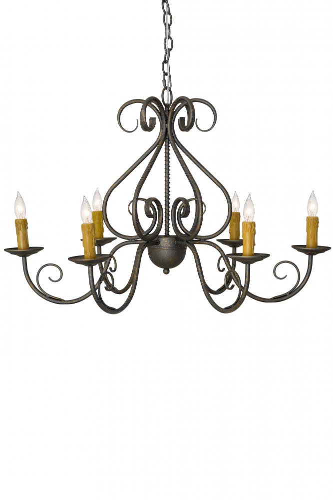 36&#34; Wide Jenna 6 Light Chandelier