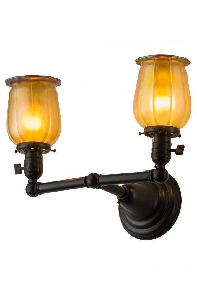 14.5&#34;W Revival Chelsea Favrile 2 LT Wall Sconce