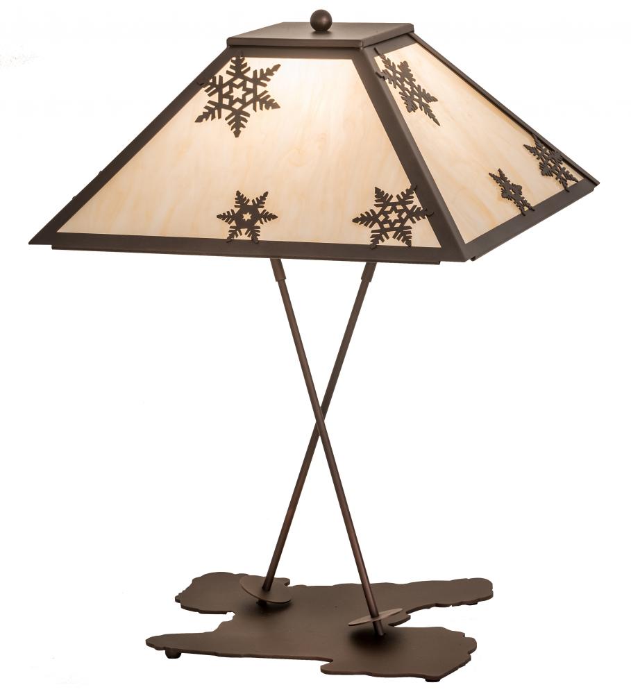 28&#34;High Snowflake Table Lamp