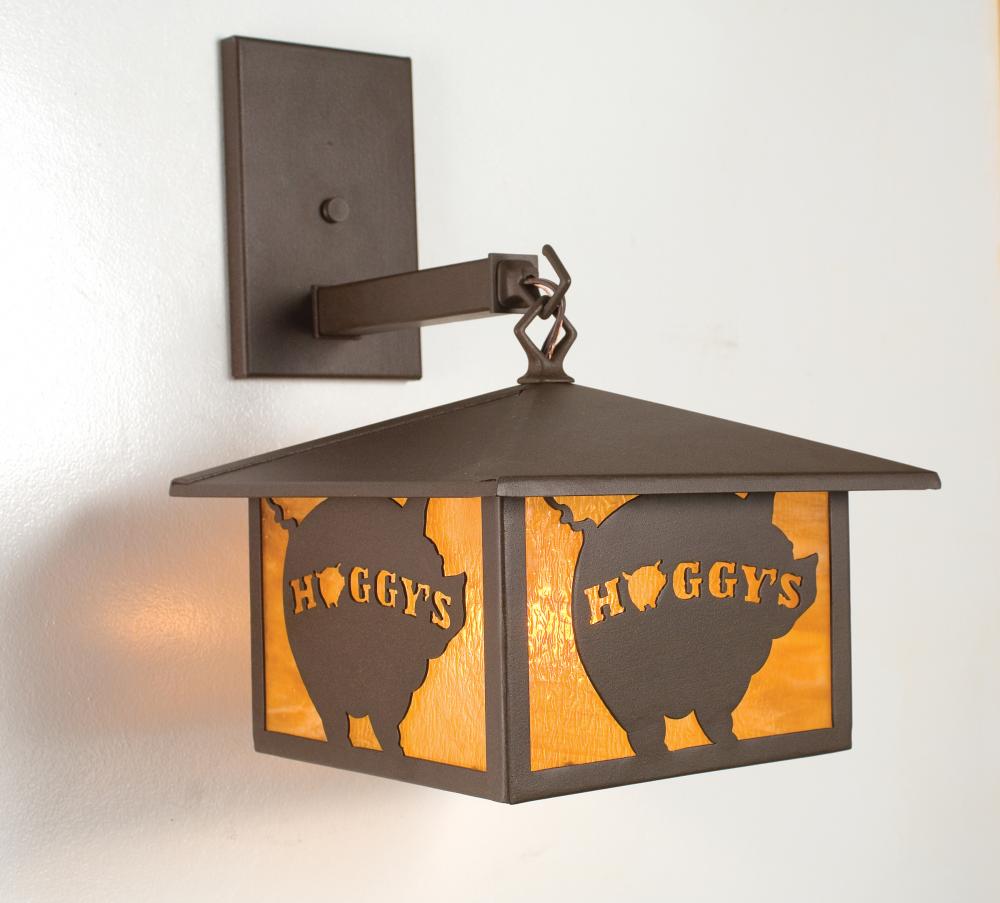 10&#34;W Personalized Hoggy&#39;s Hanging Wall Sconce