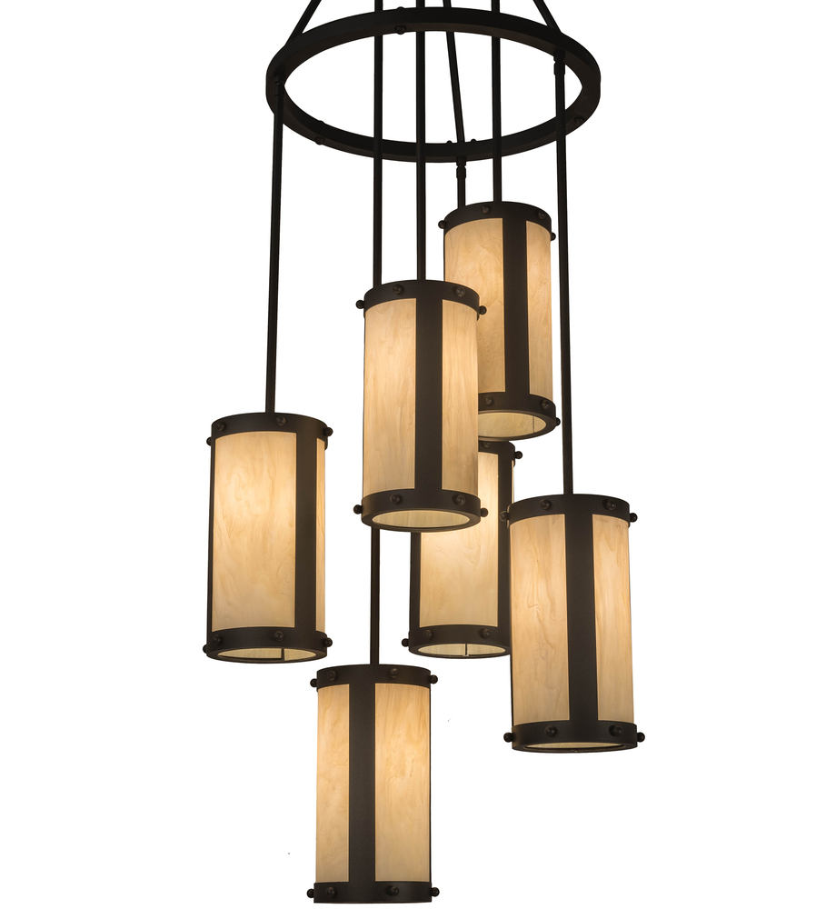 24&#34; Wide Cartier 6 Light Cascading Chandelier