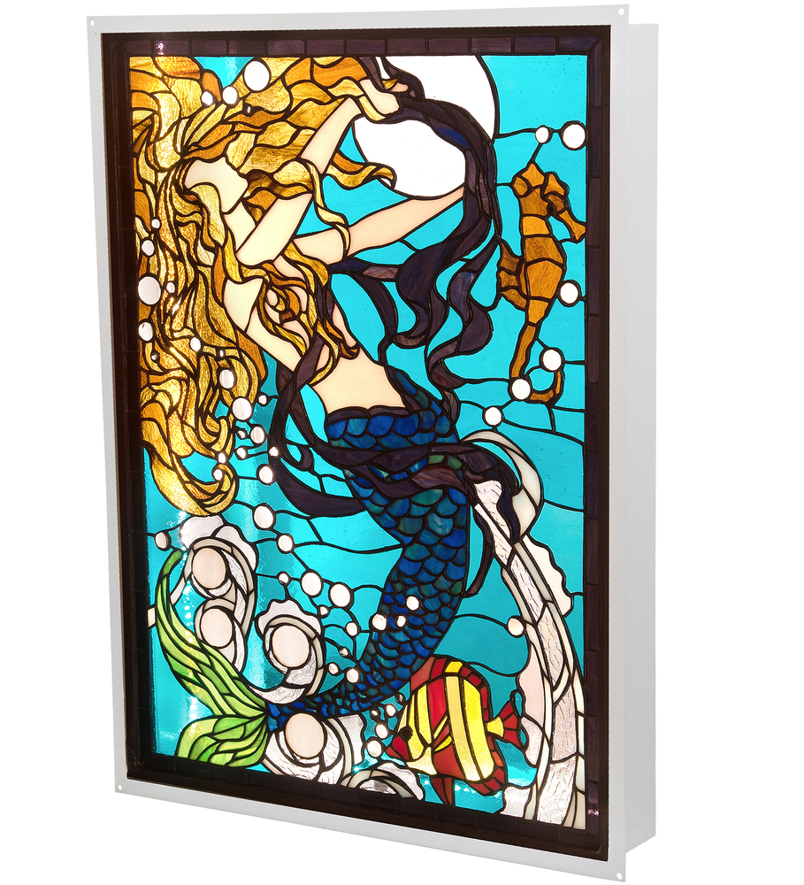 22&#34; Wide X 29&#34; High Mermaid of the Sea LED Backlit Window