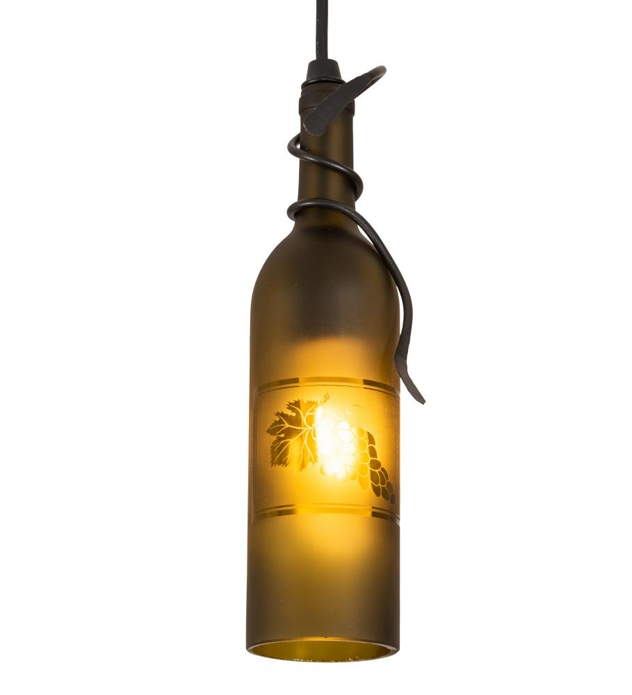 3&#34; Wide Tuscan Vineyard Wine Bottle Pendant