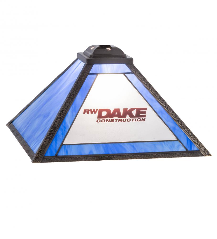 13&#34; Square Personalized Mission Shade