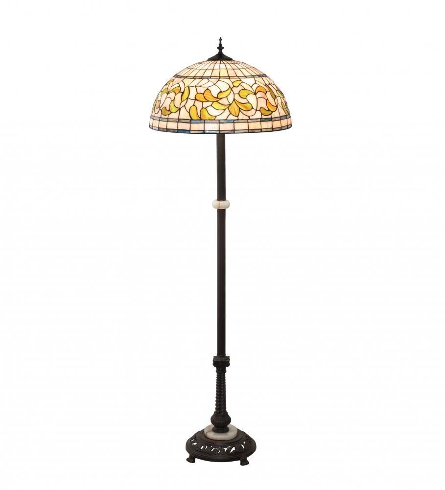 62&#34; Wide Tiffany Turning Leaf Floor Lamp