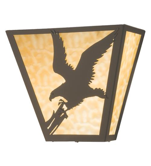 13&#34;W Strike of the Eagle Wall Sconce