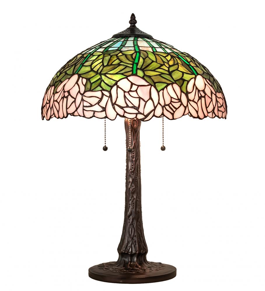 22&#34; High Tiffany Cabbage Rose Table Lamp