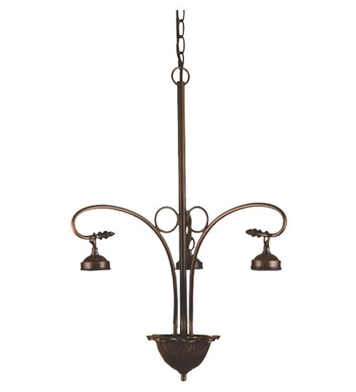 24&#34;W Mahogany Bronze 3 LT Chandelier Hardware