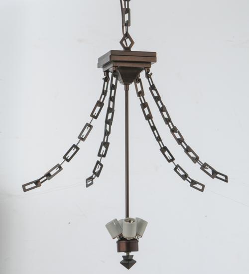 24&#34;W Mission 4 Chain Inverted Pendant Hardware