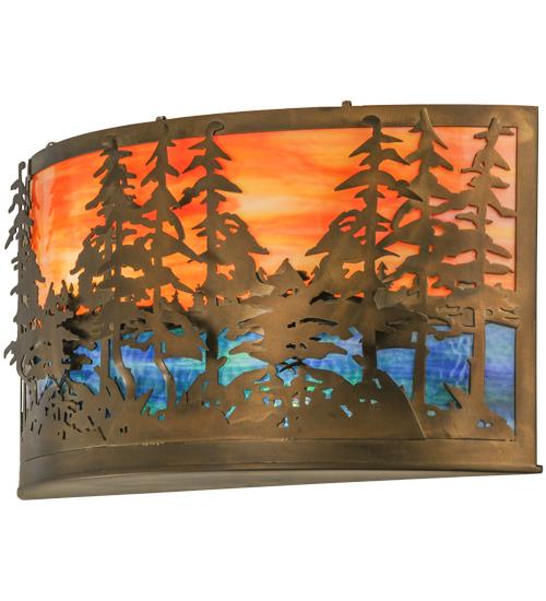 24&#34; Wide Tall Pines Wall Sconce