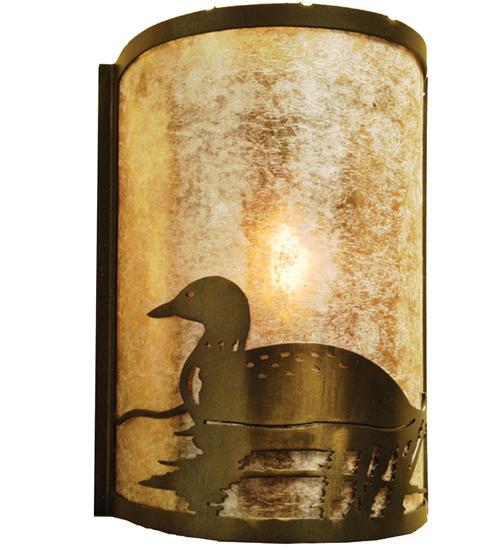 8&#34;W Loon Left Wall Sconce