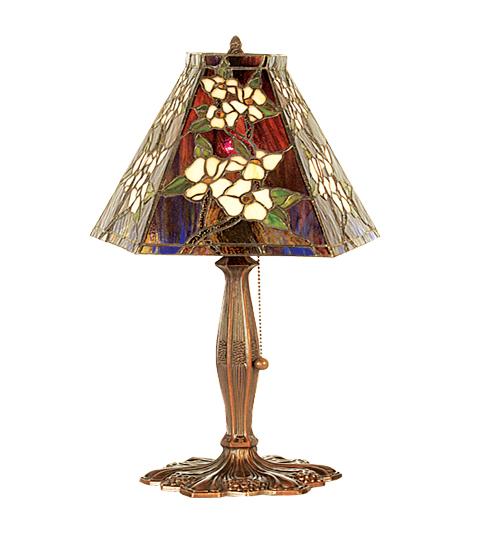 19&#34; High Oriental Peony Accent Lamp