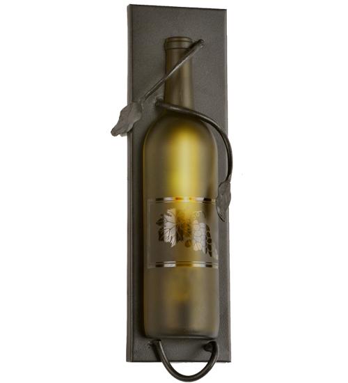 5&#34; Wide Tuscan Vineyard Wine Bottle Wall Sconce