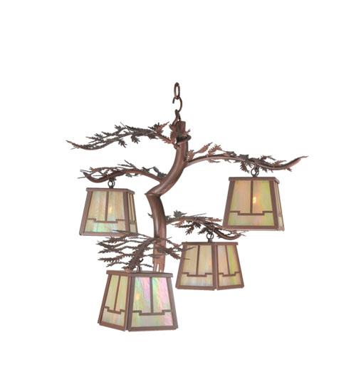 26&#34; Wide Pine Branch Valley View 4 Light Chandelier