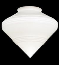 Meyda White 101433 - 9&#34; Wide Revival Schoolhouse Deco Cone 4&#34; Neck Shade