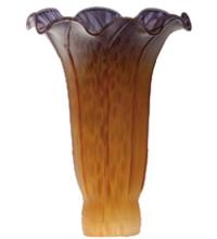 Meyda White 10168 - 3&#34;W x 5&#34;H Amber/Purple Lily Shade