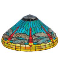 Meyda White 10294 - 16&#34; Wide Tiffany Dragonfly Shade