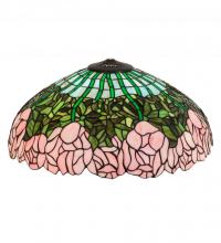 Meyda White 10337 - 22&#34; Wide Tiffany Cabbage Rose Shade