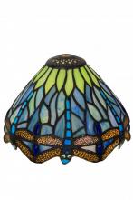 Meyda White 10524 - 7&#34; Wide Tiffany Hanginghead Dragonfly Shade