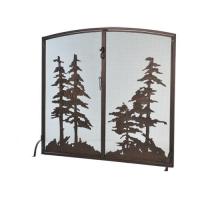Meyda White 106333 - 47&#34; Wide X 43&#34; High Tall Pines Fireplace Screen