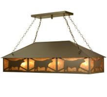 Meyda White 106870 - 50&#34;L Steer Oblong Pendant