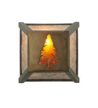 Meyda White 108096 - 7&#34; Wide Tall Pines Wall Sconce