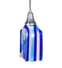 Meyda White 108765 - 4"Sq Metro Fusion Ocean Breeze Draped Glass Mini Pendant