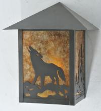 Meyda White 109130 - 9&#34; Wide Seneca Wolf on the Loose Wall Sconce