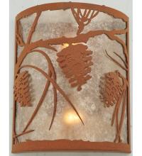 Meyda White 110930 - 10&#34;W Whispering Pines Wall Sconce