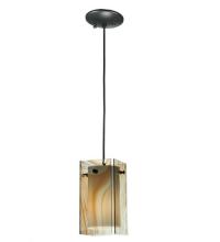 Meyda White 111347 - 5"Sq Metro Cognac Swirl Quadrato Mini Pendant