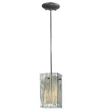 Meyda White 111349 - 5&#34;Sq Metro Fusion Branches Quadrato Mini Pendant