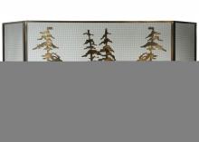 Meyda White 113067 - 96&#34; Wide X 40&#34; High Tall Pines Fireplace Screen