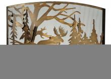 Meyda White 113069 - 60&#34;W X 40&#34;H Moose Creek Arched Fireplace Screen