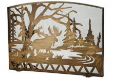 Meyda White 113070 - 47&#34;W X 38&#34;H Moose Creek Arched Fireplace Screen