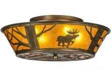 Meyda White 113169 - 22&#34;W Moose at Dawn Flushmount