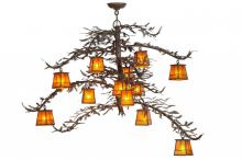 Meyda White 113655 - 48&#34; Wide Pine Branch Valley View 12 Light Chandelier