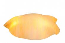 Meyda White 113945 - 16&#34;W Metro Beige Iridescent Organic Art Glass Shade