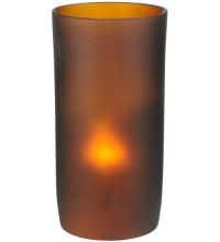 Meyda White 114025 - 3&#34;W Cylindre Frosted Amber Glass Shade