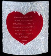 Meyda White 114106 - 7&#34; Wide Personalized Heart Panel